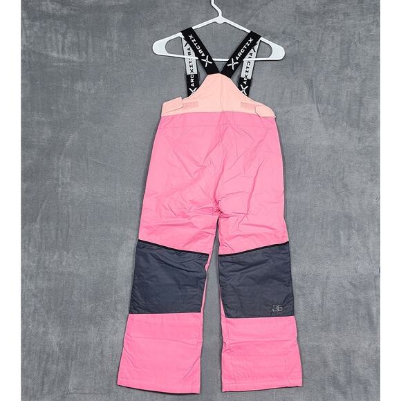 Arctix Snow Pants Run Around Insulated Bib Overalls Pink Size Medium 10-12 - Picture 2 of 10